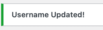 Easy Username Updater Username updated