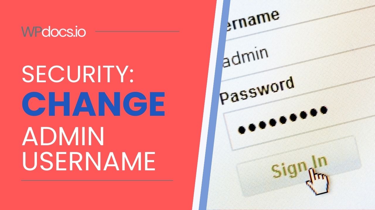 Change admin username in WordPress