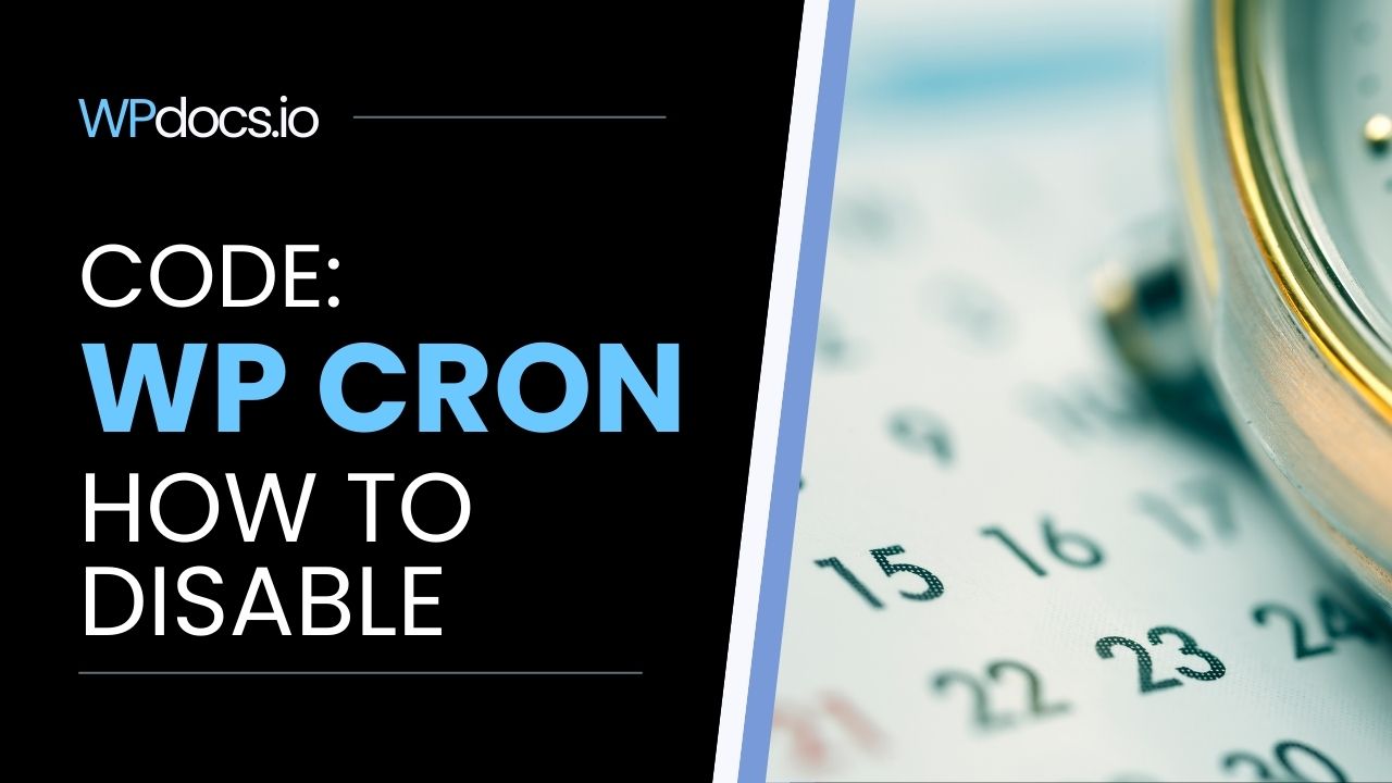 Disable WordPress cron