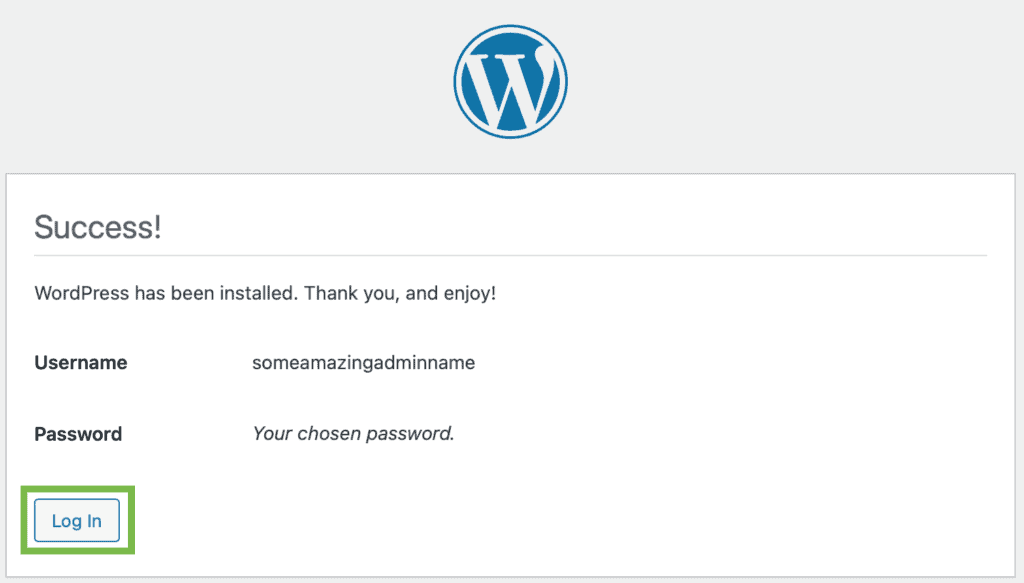 WordPress is installed.