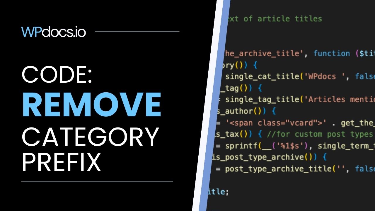 How to remove the category or archive prefix in WordPress